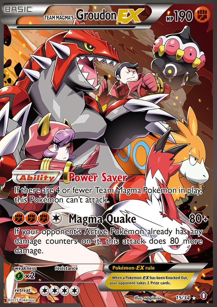 Team Magma's Groudon ex (15/34) [XY: Double Crisis] | Jack's On Queen