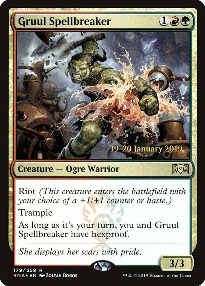 Gruul Spellbreaker [Ravnica Allegiance Prerelease Promos] | Jack's On Queen