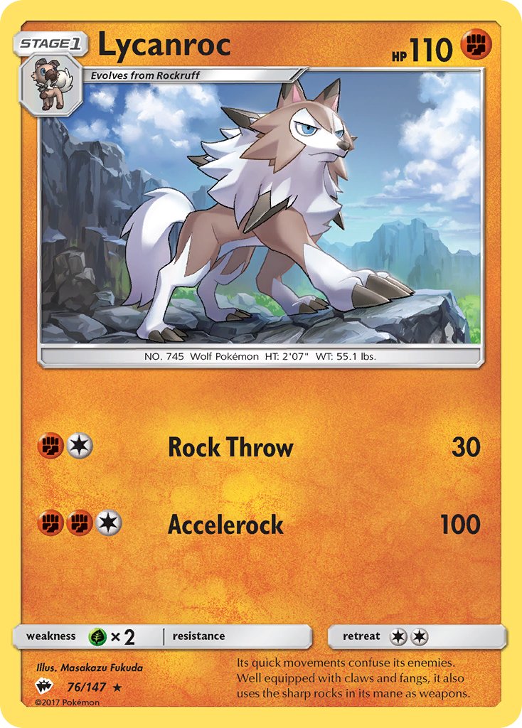 Lycanroc (76/147) (Theme Deck Exclusive) [Sun & Moon: Burning Shadows] | Jack's On Queen