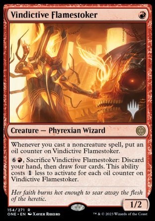 Vindictive Flamestoker (Promo Pack) [Phyrexia: All Will Be One Promos] | Jack's On Queen