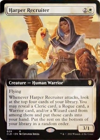 Harper Recruiter (Extended Art) [Commander Legends: Battle for Baldur's Gate] | Jack's On Queen