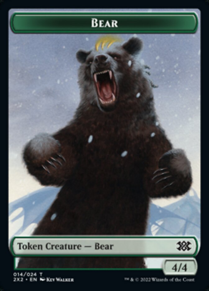 Bear // Knight Double-sided Token [Double Masters 2022 Tokens] | Jack's On Queen