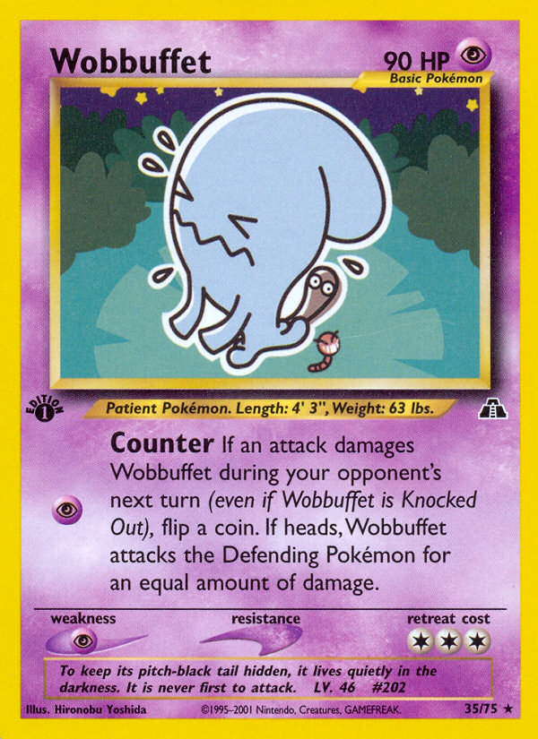 Wobbuffet (35/75) [Neo Discovery 1st Edition] | Jack's On Queen