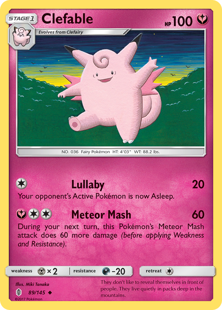 Clefable (89/145) [Sun & Moon: Guardians Rising] | Jack's On Queen