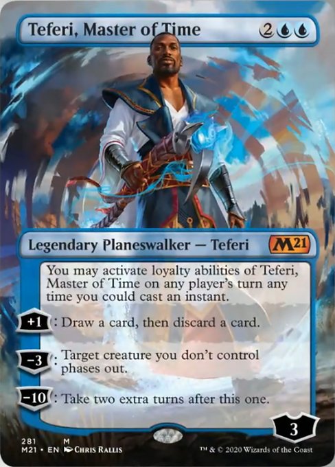 Teferi, Master of Time (Borderless) [Core Set 2021] | Jack's On Queen