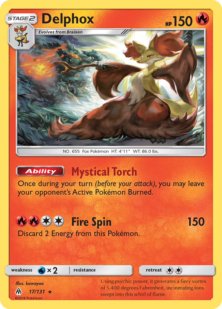 Delphox (17/131) [Sun & Moon: Forbidden Light] | Jack's On Queen