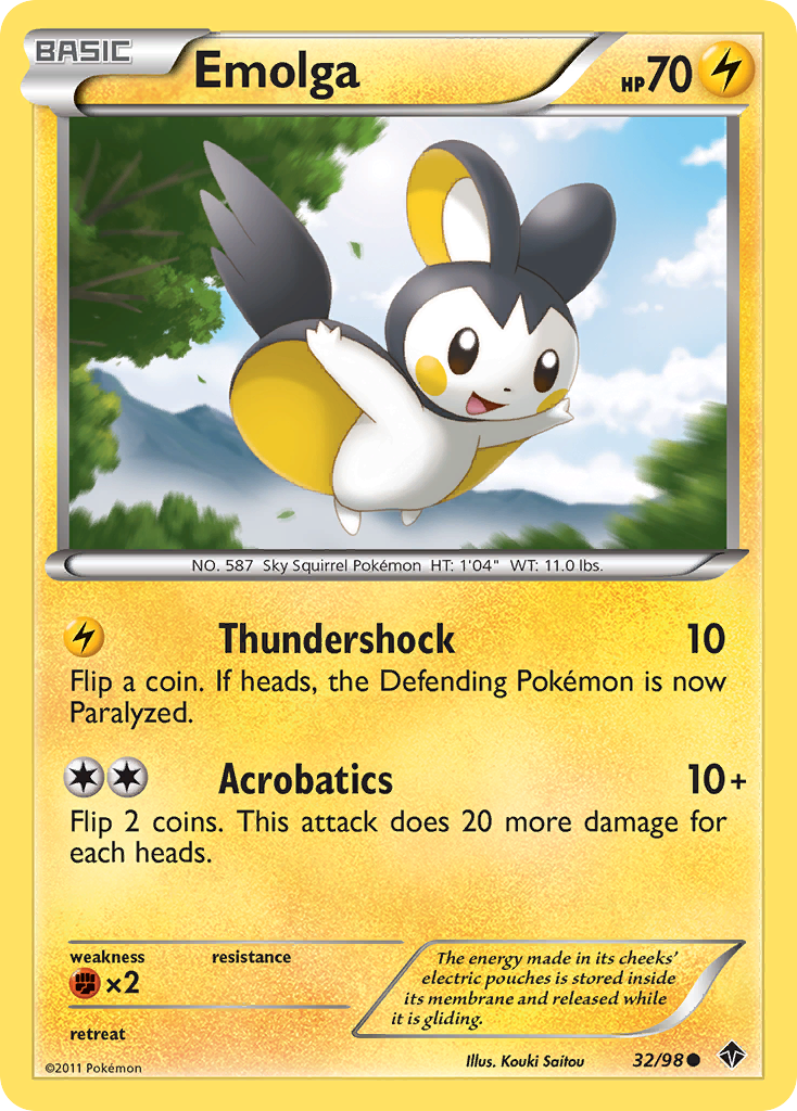 Emolga (32/98) [Black & White: Emerging Powers] | Jack's On Queen