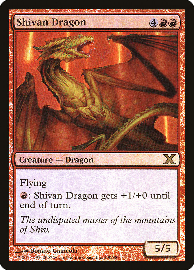 Shivan Dragon (Premium Foil) [Tenth Edition] | Jack's On Queen