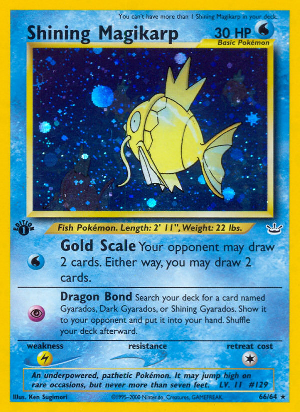 Shining Magikarp (66/64) [Neo Revelation 1st Edition] | Jack's On Queen