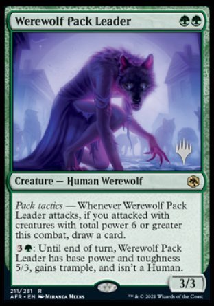 Werewolf Pack Leader (Promo Pack) [Dungeons & Dragons: Adventures in the Forgotten Realms Promos] | Jack's On Queen