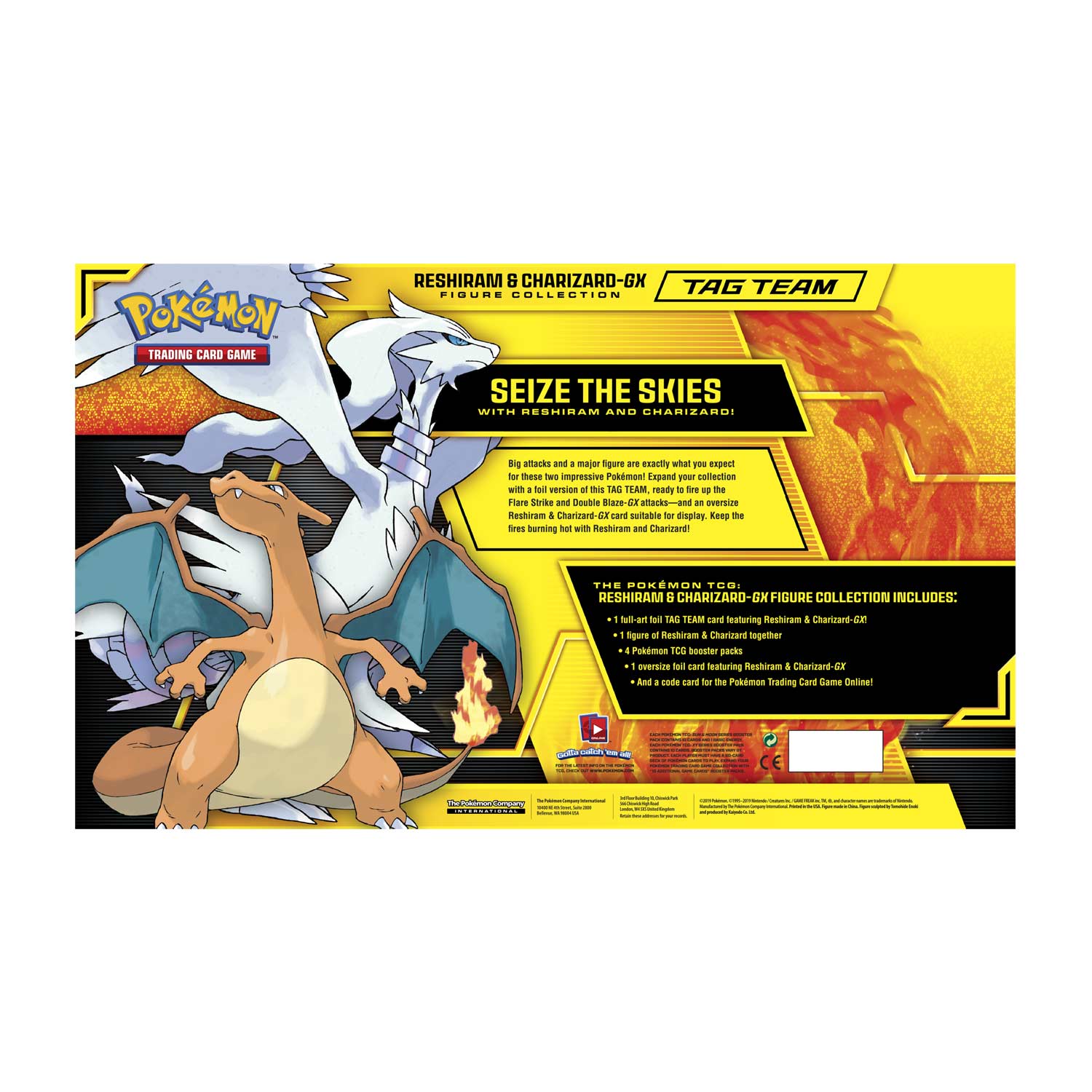 Sun & Moon: Unbroken Bonds - Tag Team Figure Collection (Reshiram & Charizard GX) | Jack's On Queen