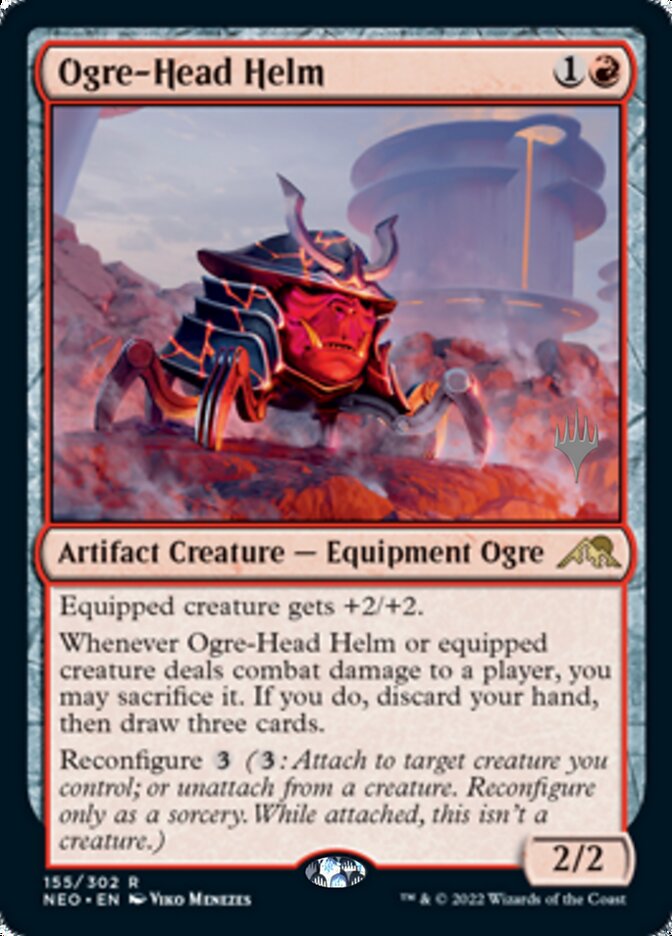 Ogre-Head Helm (Promo Pack) [Kamigawa: Neon Dynasty Promos] | Jack's On Queen