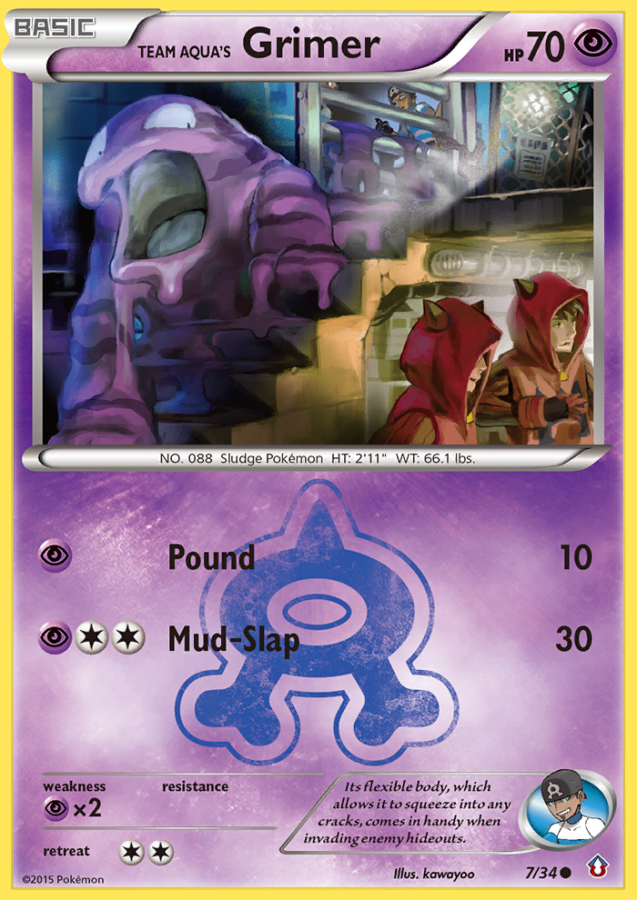 Team Aqua's Grimer (7/34) [XY: Double Crisis] | Jack's On Queen