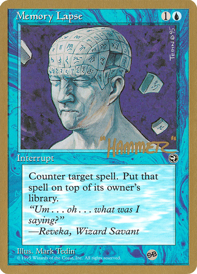 Memory Lapse (Runes) (Shawn "Hammer" Regnier) (SB) [Pro Tour Collector Set] | Jack's On Queen