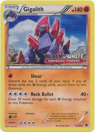 Gigalith (53/98) (Prerelease Promo) [Black & White: Black Star Promos] | Jack's On Queen