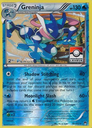 Greninja (40/122) (League Promo 2nd Place) [XY: BREAKpoint] | Jack's On Queen