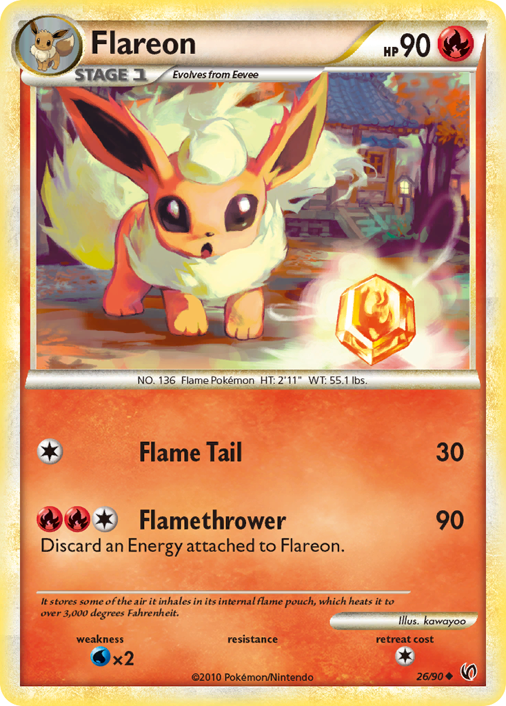 Flareon (26/90) [HeartGold & SoulSilver: Undaunted] | Jack's On Queen