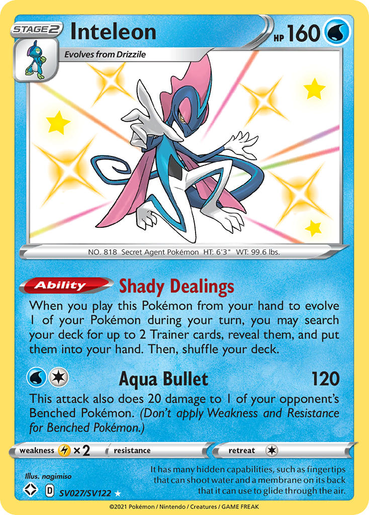 Inteleon (SV027/SV122) [Sword & Shield: Shining Fates] | Jack's On Queen