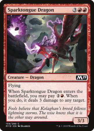 Sparktongue Dragon [Core Set 2019] | Jack's On Queen