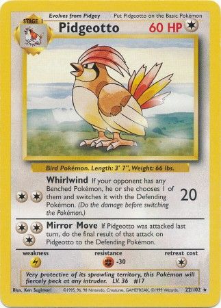 Pidgeotto (22/102) [Base Set Unlimited] | Jack's On Queen