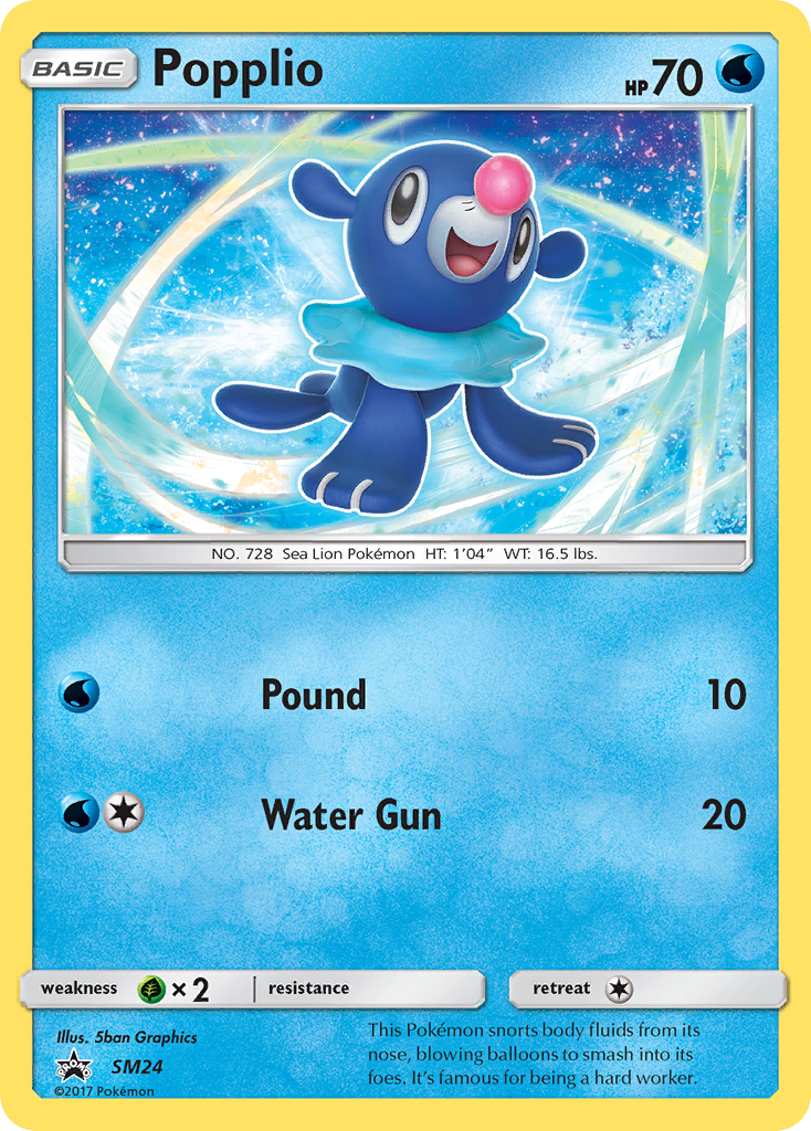 Popplio (SM24) [Sun & Moon: Black Star Promos] | Jack's On Queen