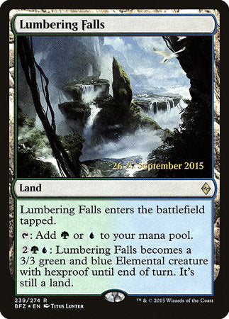 Lumbering Falls [Battle for Zendikar Promos] | Jack's On Queen