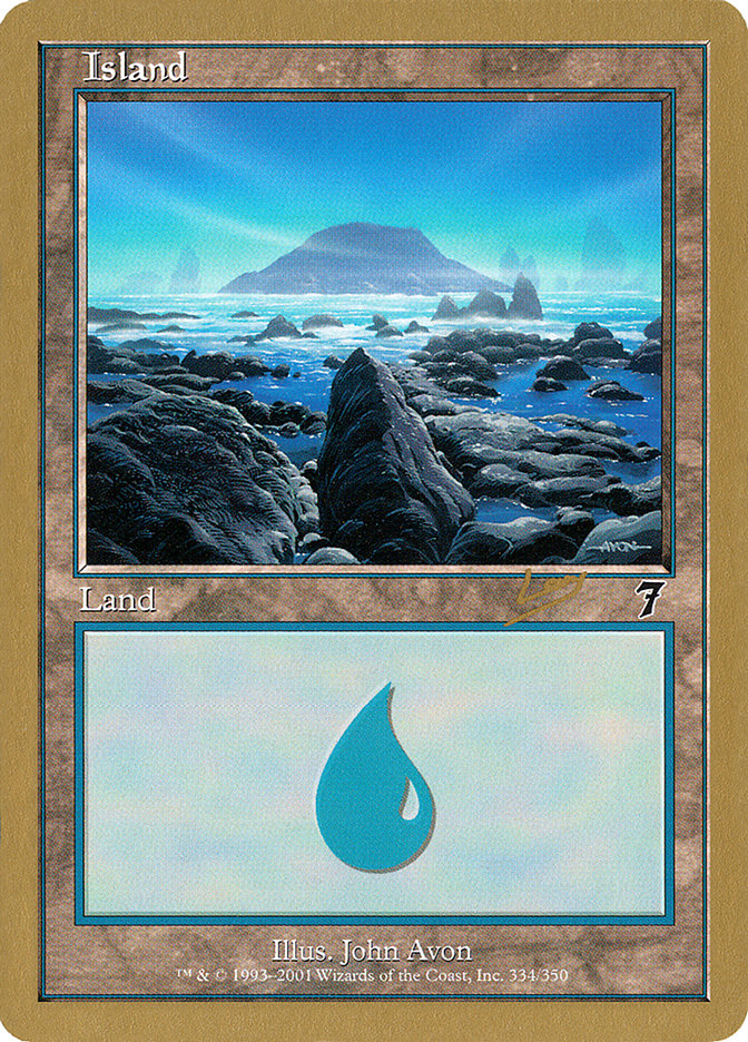 Island (rl334) (Raphael Levy) [World Championship Decks 2002] | Jack's On Queen