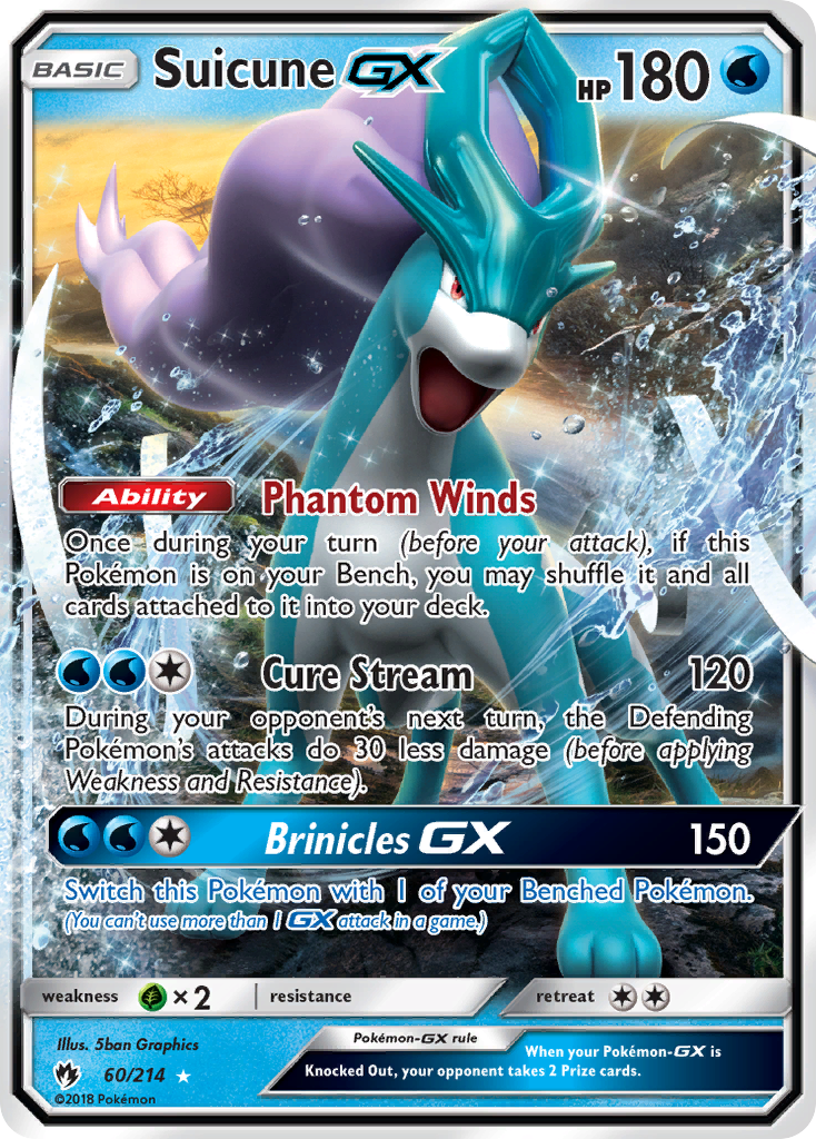 Suicune GX (60/214) [Sun & Moon: Lost Thunder] | Jack's On Queen