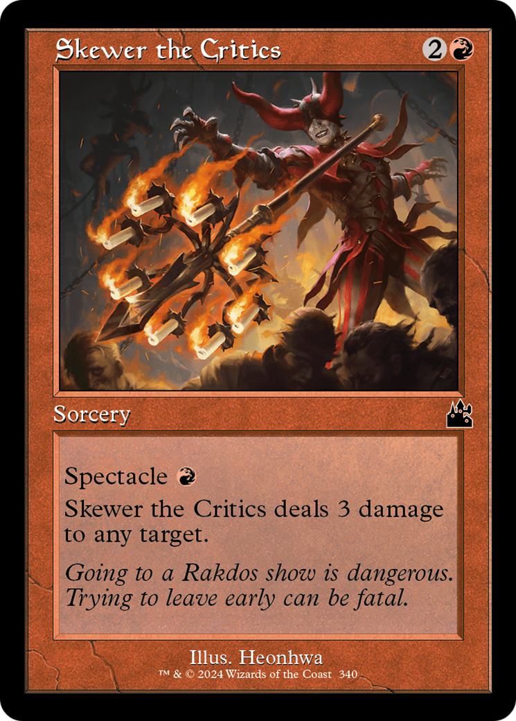 Skewer the Critics (Retro Frame) [Ravnica Remastered] | Jack's On Queen