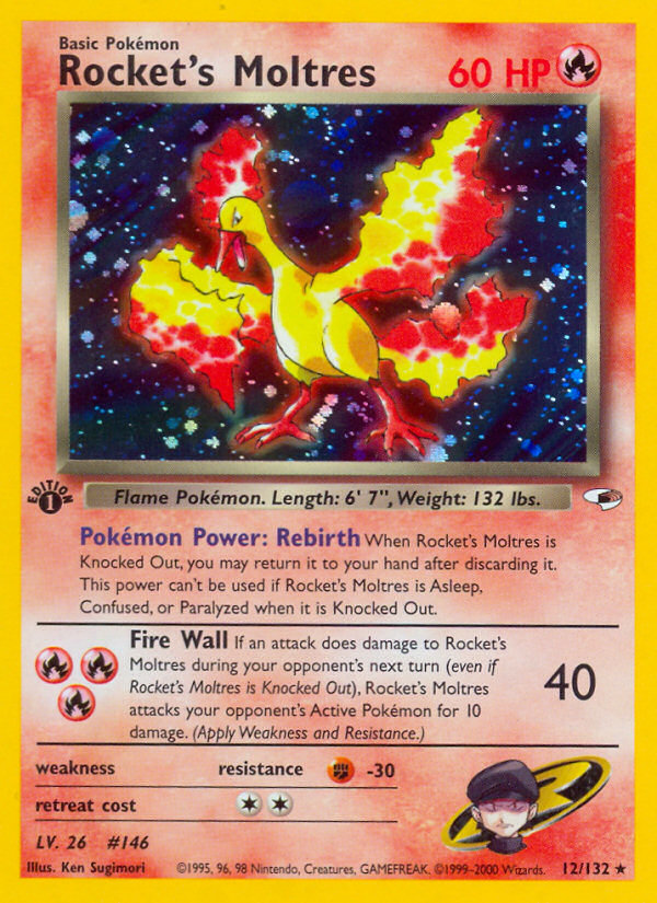 Rocket's Moltres (12/132) [Gym Heroes 1st Edition] | Jack's On Queen