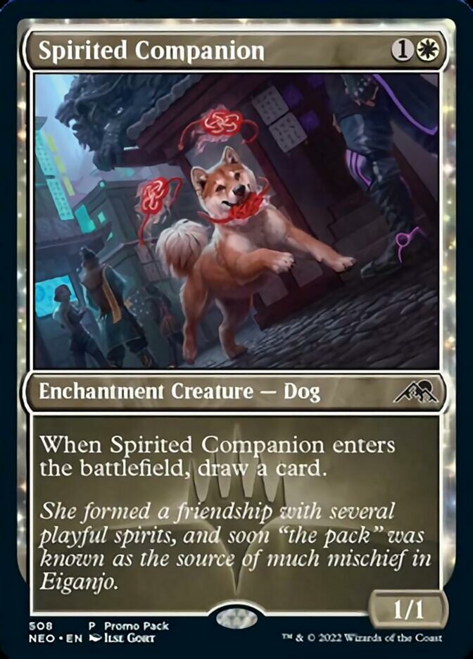 Spirited Companion (Promo Pack) [Kamigawa: Neon Dynasty Promos] | Jack's On Queen