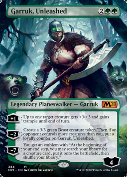 Garruk, Unleashed (Borderless) [Core Set 2021] | Jack's On Queen