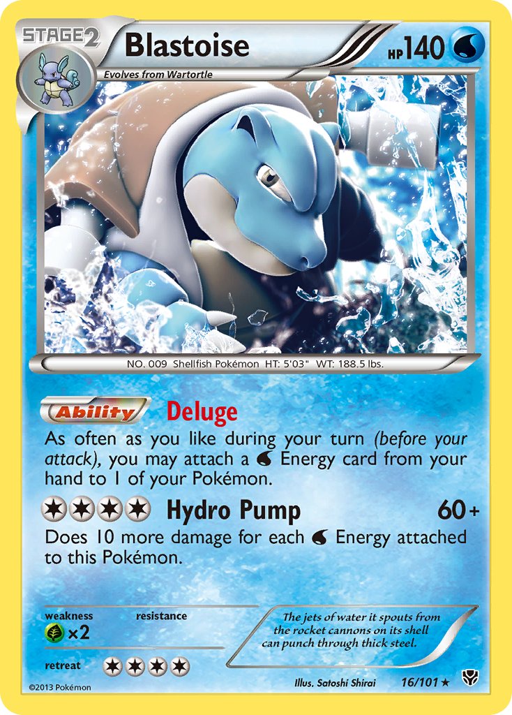 Blastoise (16/101) (Cosmos Holo) (Blister Exclusive) [Black & White: Plasma Blast] | Jack's On Queen