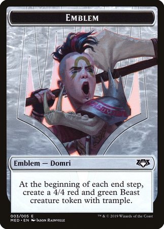 Emblem - Domri, Chaos Bringer [Mythic Edition Tokens] | Jack's On Queen