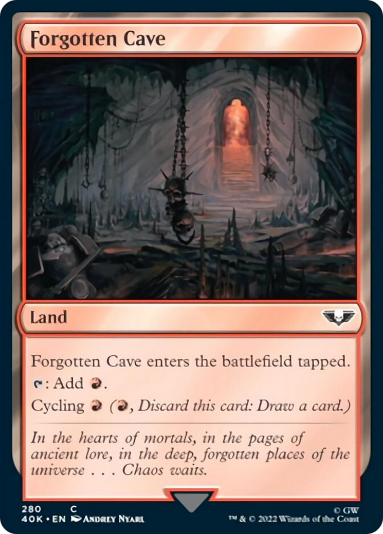 Forgotten Cave (Surge Foil) [Universes Beyond: Warhammer 40,000] | Jack's On Queen