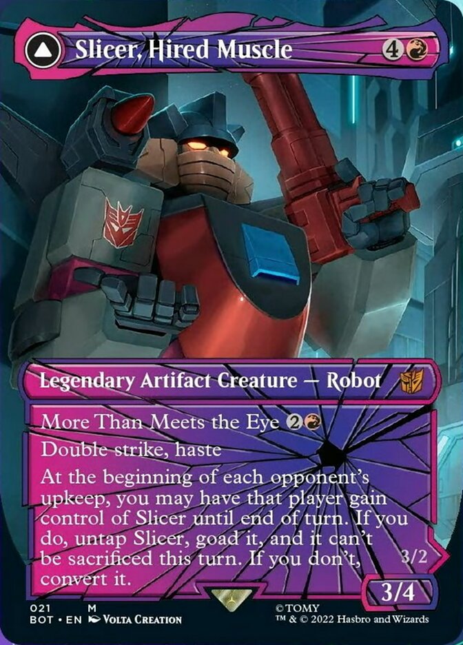 Slicer, Hired Muscle // Slicer, High-Speed Antagonist (Shattered Glass) [Universes Beyond: Transformers] | Jack's On Queen