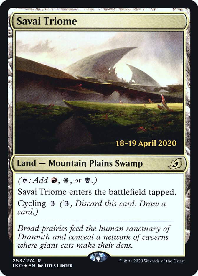 Savai Triome  [Ikoria: Lair of Behemoths Prerelease Promos] | Jack's On Queen