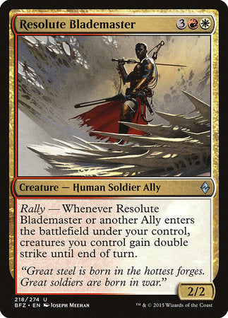 Resolute Blademaster [Battle for Zendikar] | Jack's On Queen