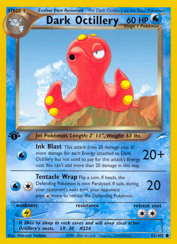 Dark Octillery (62/105) [Neo Destiny 1st Edition] | Jack's On Queen