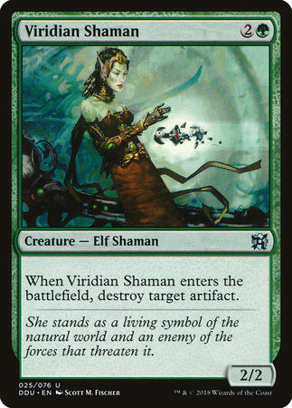 Viridian Shaman [Duel Decks: Elves vs. Inventors] | Jack's On Queen