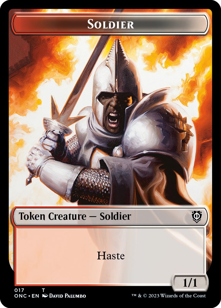 Soldier (017) // Eldrazi Double-Sided Token [Phyrexia: All Will Be One Commander Tokens] | Jack's On Queen