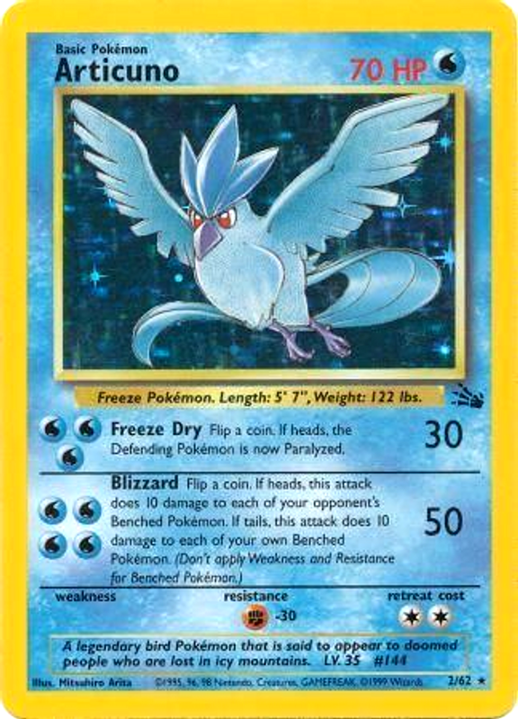 Articuno (2/62) [Fossil Unlimited] | Jack's On Queen