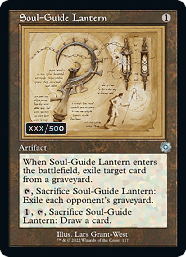 Soul-Guide Lantern (Retro Schematic) (Serial Numbered) [The Brothers' War Retro Artifacts] | Jack's On Queen