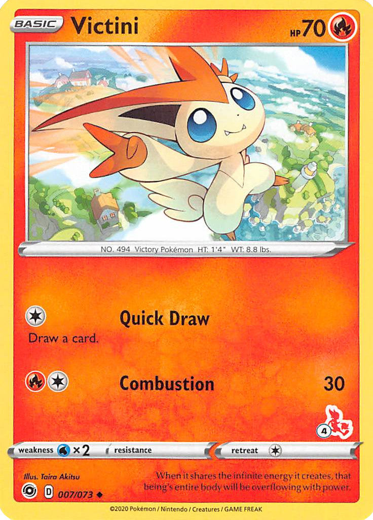 Victini (007/073) (Cinderace Stamp #4) [Battle Academy 2022] | Jack's On Queen