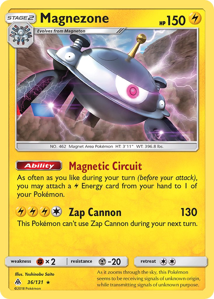 Magnezone (36/131) (Prerelease Kit Exclusive) (Theme Deck Exclusive) [Sun & Moon: Forbidden Light] | Jack's On Queen