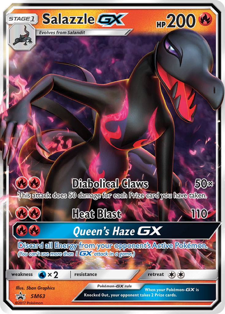 Salazzle GX (SM63) [Sun & Moon: Black Star Promos] | Jack's On Queen