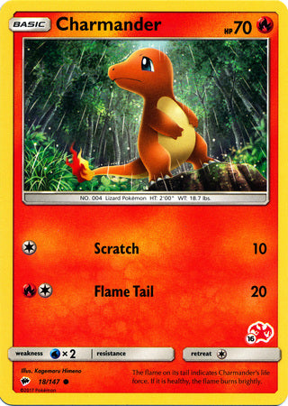 Charmander (18/147) (Charizard Stamp #16) [Battle Academy 2020] | Jack's On Queen