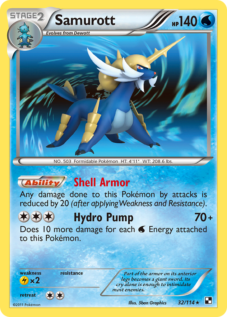 Samurott (32/114) [Black & White: Base Set] | Jack's On Queen