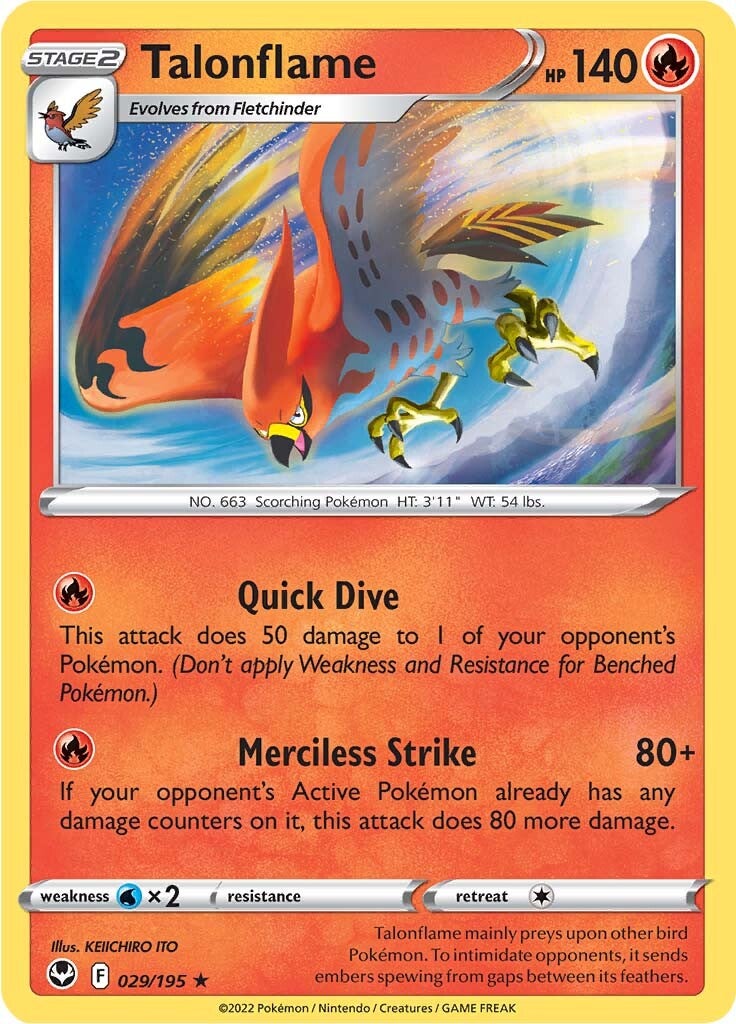 Talonflame (029/195) [Sword & Shield: Silver Tempest] | Jack's On Queen