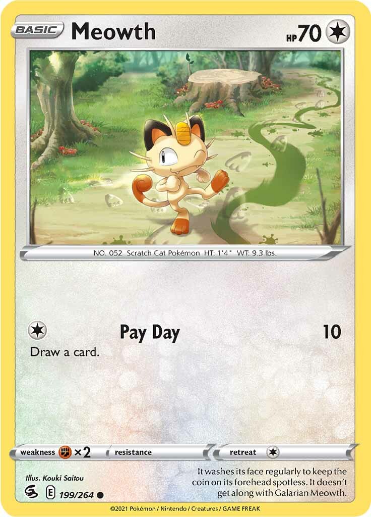 Meowth (199/264) [Sword & Shield: Fusion Strike] | Jack's On Queen